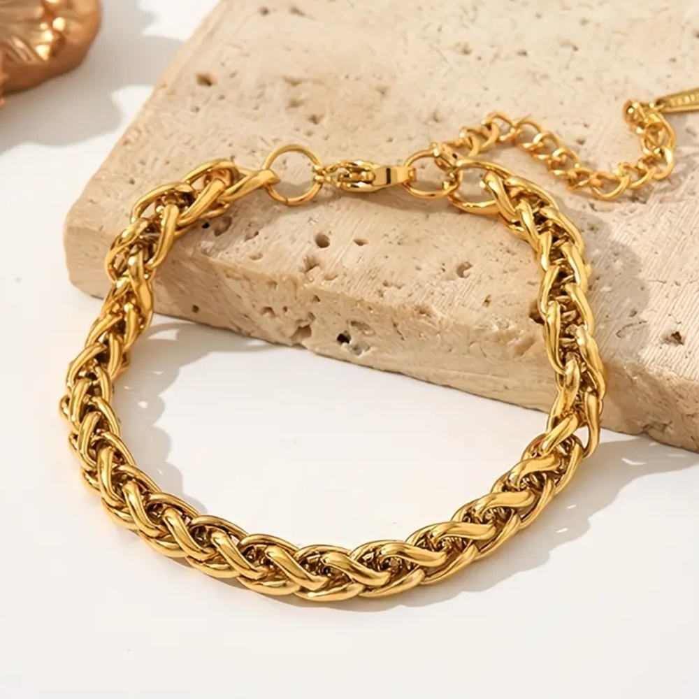 18 KT Gold Over Titanium Bracelet